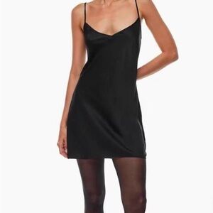 Aritzia Wilfred Black Slip Dress Size XS
